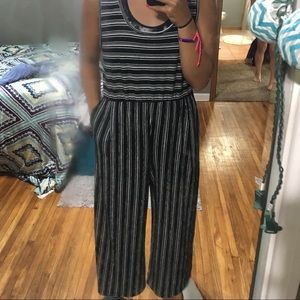 Striped romper.
